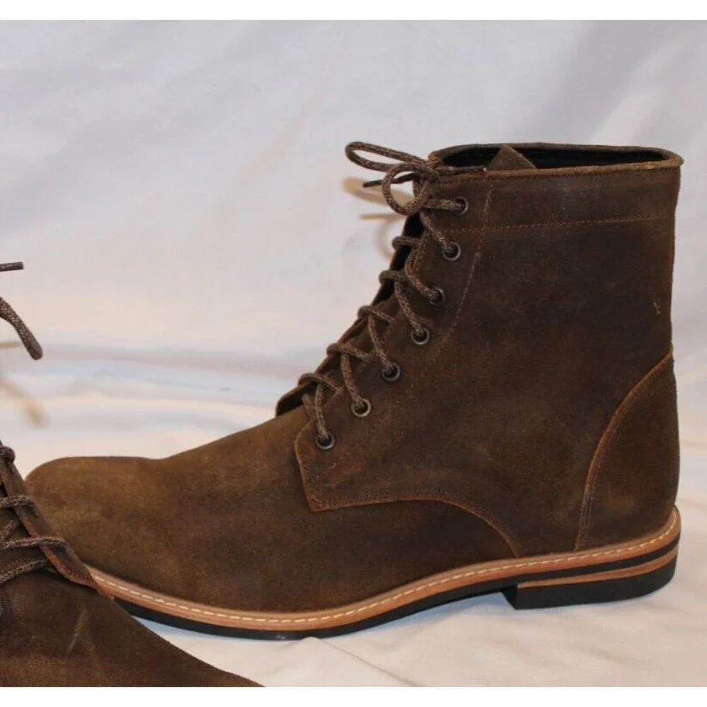 NISOLO‎ MEN'S ALL WEATHER ANDRES SUEDE BOOTS BROWN SZ 8 $280 NIB